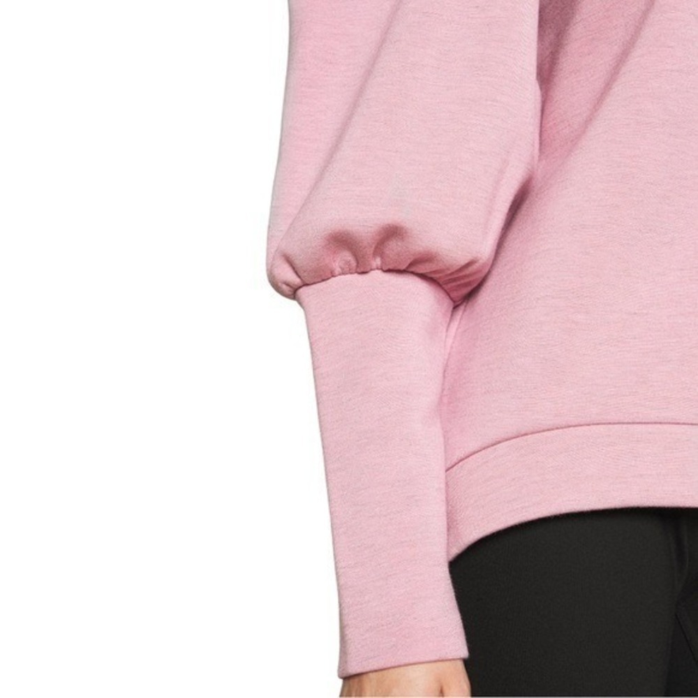 TED BAKER LONDON Womens Sz 5 (US 12) Puff Sleeve Sweatshirt Pink Heathered - Picture 4 of 14